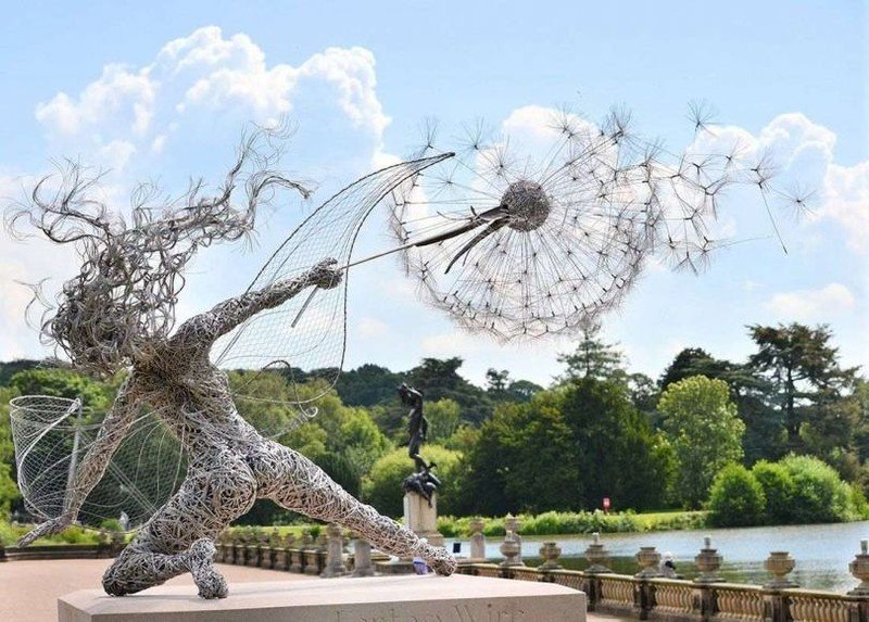 Скульптура феи из проволоки робин уайт англия