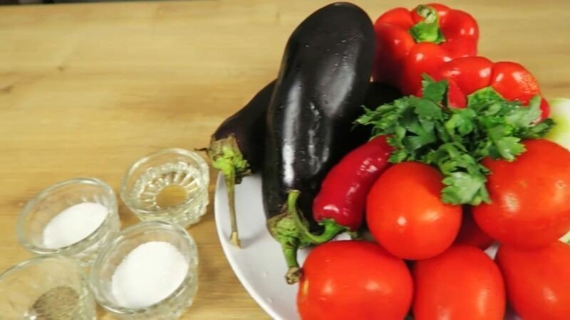 Перец баклажаны помидоры рецепт люба ким без уксуса