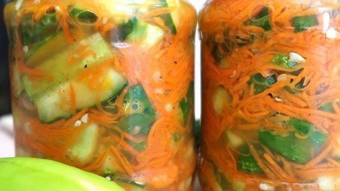 Огурцы по-корейски на зиму с морковью с приправой для корейской