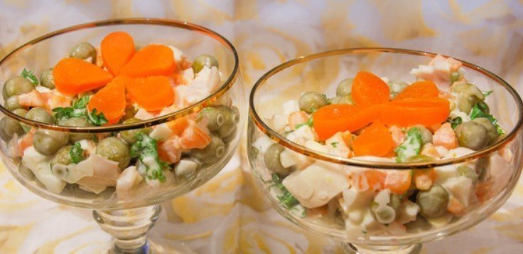 Салат с кальмарами самый вкусный и простой рецепт